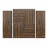 Signature Sleep Pinnacle Queen Murphy Bed Bundle with 2 Wardrobe Side Cabinets - Columbia Walnut - Queen