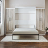 Signature Sleep Pinnacle Queen Murphy Bed Bundle with 2 Wardrobe Side Cabinets - Gray Oak - Queen