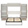 Signature Sleep Pinnacle Queen Murphy Bed Bundle with 2 Wardrobe Side Cabinets - Gray Oak - Queen