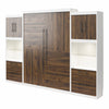 Signature Sleep Pinnacle Queen Murphy Bed Bundle with 2 Side Cabinets & Touch Sensor LED Lighting - Columbia Walnut - Queen