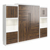 Signature Sleep Pinnacle Queen Murphy Bed Bundle with 2 Side Cabinets & Touch Sensor LED Lighting - Columbia Walnut - Queen