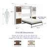 Signature Sleep Pinnacle Queen Murphy Bed Bundle with 2 Side Cabinets & Touch Sensor LED Lighting - Columbia Walnut - Queen