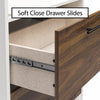 Signature Sleep Pinnacle Queen Murphy Bed Bundle with 2 Side Cabinets & Touch Sensor LED Lighting - Columbia Walnut - Queen