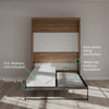 Signature Sleep Pinnacle Queen Murphy Bed Bundle with 2 Side Cabinets & Touch Sensor LED Lighting - Columbia Walnut - Queen