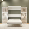 Signature Sleep Pinnacle Queen Murphy Bed Bundle with 2 Side Cabinets & Touch Sensor LED Lighting - Gray Oak - Queen