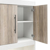 Signature Sleep Pinnacle Queen Murphy Bed Bundle with 2 Side Cabinets & Touch Sensor LED Lighting - Gray Oak - Queen