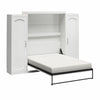 Novogratz Her Majesty Queen Murphy Bed Combo with 2 Storage Wardrobes - White - Queen