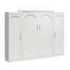 Novogratz Her Majesty Queen Murphy Bed Combo with 2 Storage Wardrobes - White - Queen