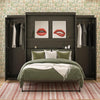 Novogratz Her Majesty Queen Murphy Bed Combo with 2 Storage Wardrobes - Black Oak - Queen