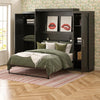 Novogratz Her Majesty Queen Murphy Bed Combo with 2 Storage Wardrobes - Black Oak - Queen