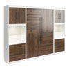 Signature Sleep Pinnacle Full Murphy Bed Bundle with 2 Side Cabinets & Touch Sensor LED Lighting - Columbia Walnut - Full