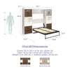 Signature Sleep Pinnacle Full Murphy Bed Bundle with 2 Side Cabinets & Touch Sensor LED Lighting - Columbia Walnut - Full