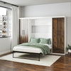 Signature Sleep Pinnacle Full Murphy Bed Bundle with 2 Wardrobe Side Cabinets - Columbia Walnut - Full