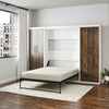 Signature Sleep Pinnacle Full Murphy Bed Bundle with 2 Wardrobe Side Cabinets - Columbia Walnut - Full