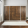 Signature Sleep Pinnacle Full Murphy Bed Bundle with 2 Wardrobe Side Cabinets - Columbia Walnut - Full