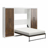 Signature Sleep Pinnacle Full Murphy Bed Bundle with 2 Wardrobe Side Cabinets - Columbia Walnut - Full