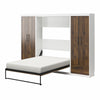 Signature Sleep Pinnacle Full Murphy Bed Bundle with 2 Wardrobe Side Cabinets - Columbia Walnut - Full