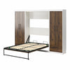 Signature Sleep Pinnacle Full Murphy Bed Bundle with 2 Wardrobe Side Cabinets - Columbia Walnut - Full