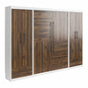 Signature Sleep Pinnacle Full Murphy Bed Bundle with 2 Wardrobe Side Cabinets - Columbia Walnut - Full