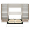 Signature Sleep Pinnacle Full Murphy Bed Bundle with 2 Wardrobe Side Cabinets - Gray Oak - Full