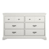 Bristol 6 Drawer Dresser, White - White