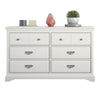 Bristol 6 Drawer Dresser, White - White