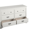 Bristol 6 Drawer Dresser, White - White