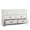 Bristol 6 Drawer Dresser, White - White