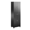 Lory Storage Cabinet with Drawer, Black - Black