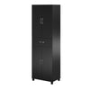 Lory Storage Cabinet with Drawer, Black - Black