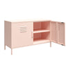 Mission District 2 Door Metal Locker Accent Cabinet - Pink