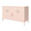 Mission District 2 Door Metal Locker Accent Cabinet - Pink