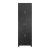 Lory Storage Cabinet with Drawer, Black - Black