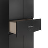 Lory Storage Cabinet with Drawer, Black - Black