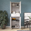 Lory Storage Cabinet with Drawer, Dove Gray - Dove Gray