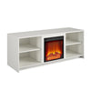 Mainstays Courtland Electric Fireplace TV Stand for TVs up to 65", White - White