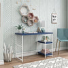 Sofia Kids Desk with Reversible Shelves, Navy - Navy