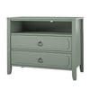 Her Majesty 2 Drawer Nightstand, Pale Green - Pale Green