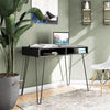 Owen Computer Desk with Storage, Black - Black