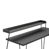 Haven L Desk with Riser, Black Oak - Black Oak