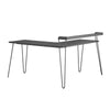 Haven L Desk with Riser, Black Oak - Black Oak