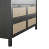 Wimberly 6-Drawer Dresser with Faux Rattan - Black Oak