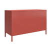 Mission District 2 Door Metal Locker Accent Cabinet - Terracotta