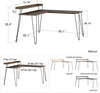 Haven L Desk with Riser, Natural/White - Natural/White