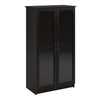 Quinton Point Bookcase with Glass Doors, Espresso - Espresso