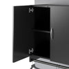 Lory 2 Door Wall Cabinet with Hanging Rod, Black - Black