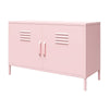 Cache 2 Door Metal Locker Accent Cabinet - Bashful