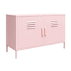 Cache 2 Door Metal Locker Accent Cabinet - Bashful