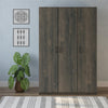 3 Door Wardrobe, Weathered Oak - Weathered Oak - N/A