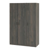 3 Door Wardrobe, Weathered Oak - Weathered Oak - N/A